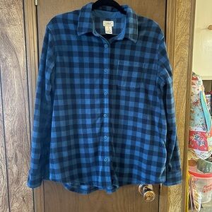 L.L. Bean Men's Blue Plaid Shirt